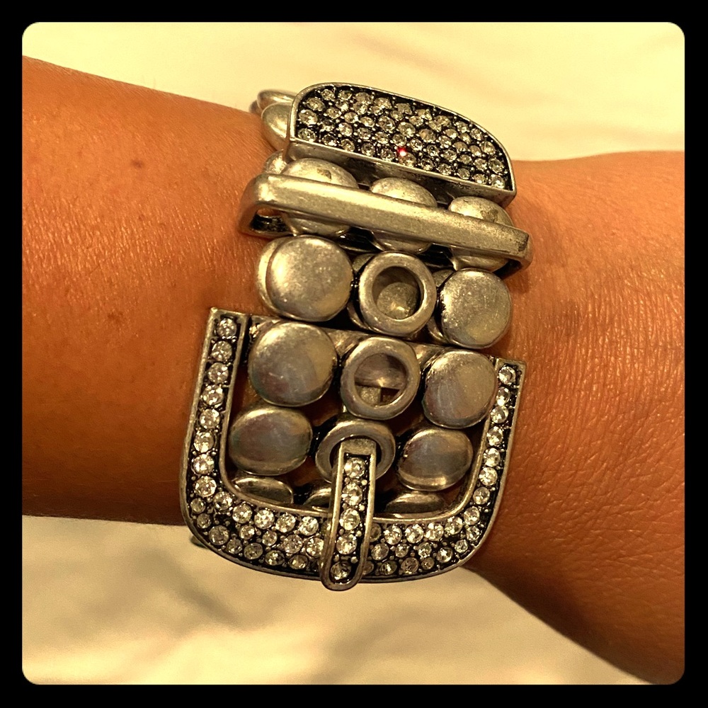 Silver belt bracelet